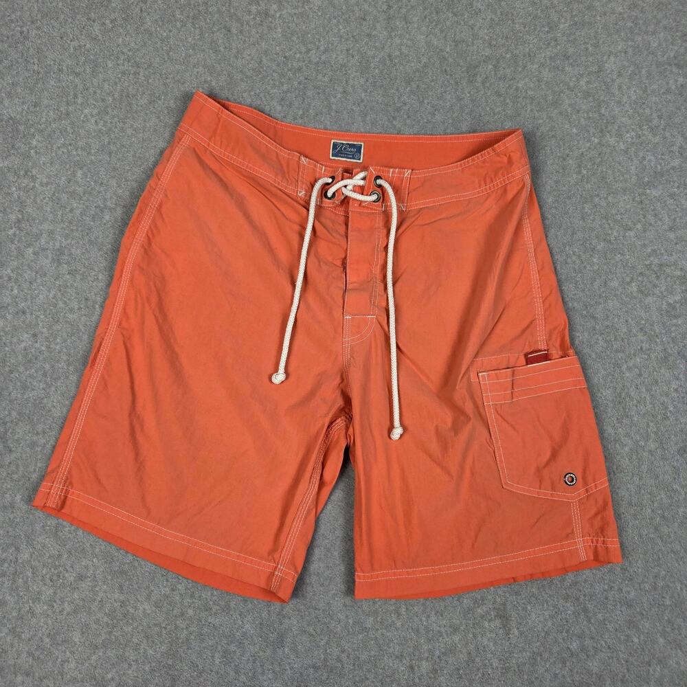 J.Crew Mens 31 Peach color Board Shorts with Drawstring and Pocket